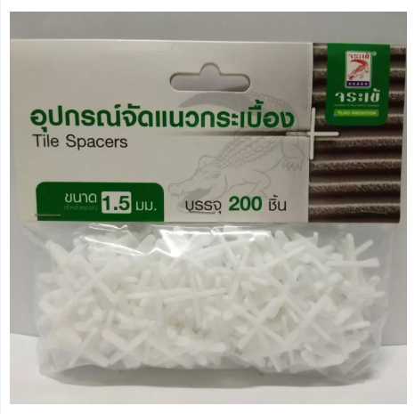 PO23-จระเข้ อุปกรณ์จัดแนวกระเบื้อง ขนาด1.5 และ 2 มิลลิเมตร