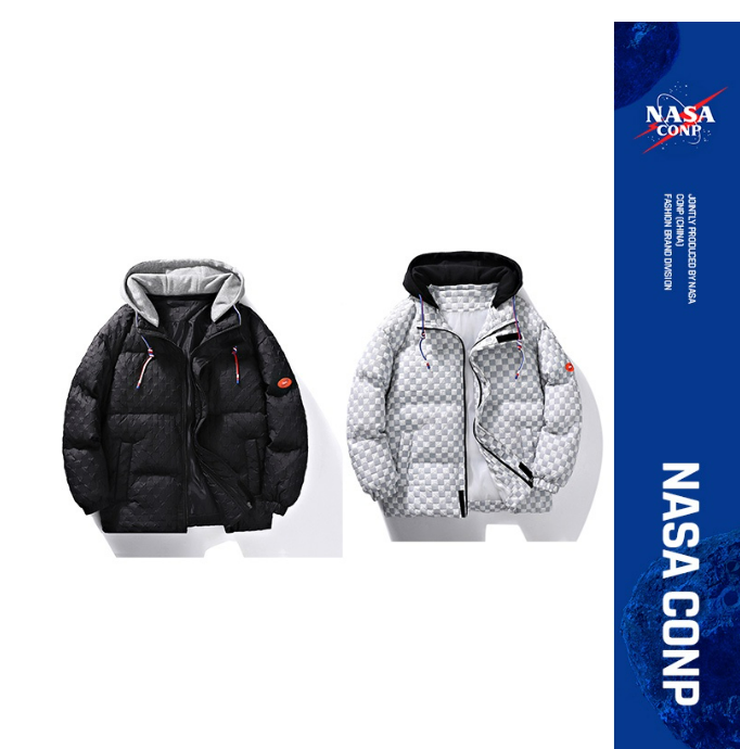 (ส#003) NASA joint avenue original heart hit สี checkerboard Velcro hooded ปลอม 2 ชิ้น