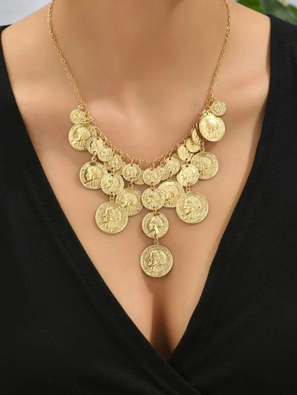 จี้สร้อยคอ ลายเหรียญ  kk-227