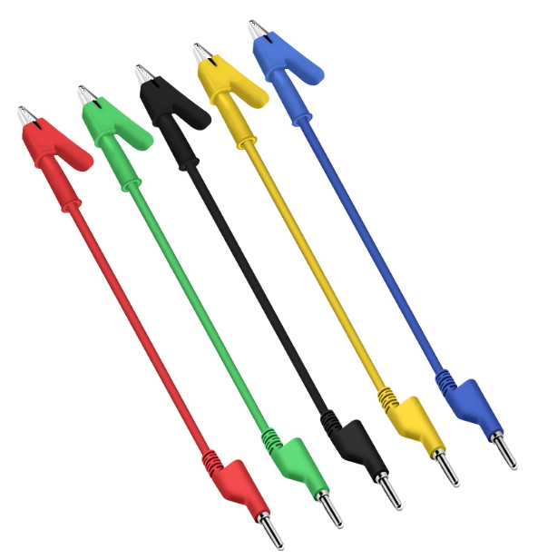 TH95-สายทดสอบกำลังไฟ คลิปจ่ายไฟแรงสูง ปลั๊กมัลติมิเตอร์ สายหัวกล้วย คลิปจระเข้ แถบทองแดง ลวด test