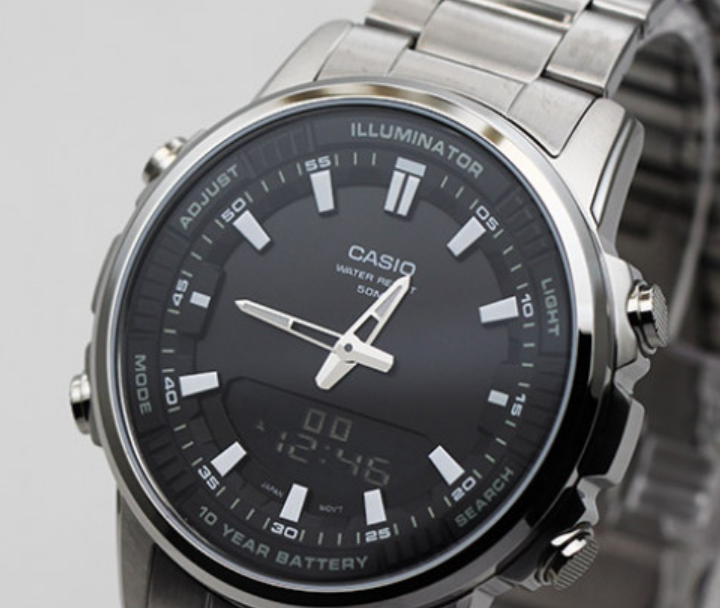 H38-นาฬิกา CASIO 2 ระบบ รุ่น AMW-880D-1AVDF (ประกัน cmg)