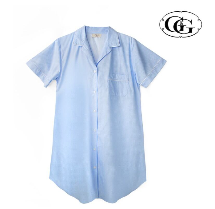 GG42>G&G Nightwear รุ่น EN4P29 ชุดนอนเดรสกระโปรง สี BU