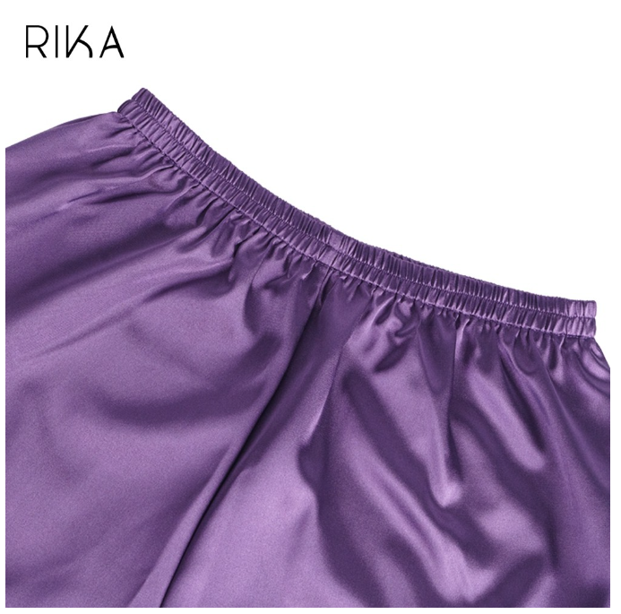 Ri22>RIKA ชุดนอนปาจามา SATIN ผ้าซาติน เนื้อนุ่ม (เสื้อ+กางเกงขายาว) ดีไซน์สวย ใส่สวย ดูสาวไม่แก่ FV3029 ให้สัมผัสที่เย็นสบาย