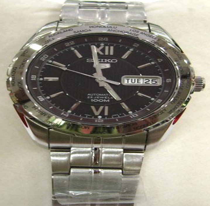 H89-seiko worldtime ออโต้รุ่นใหม่ เครื่อง 7s36 ขอบแสดงชื่อเมืองหมุนได้