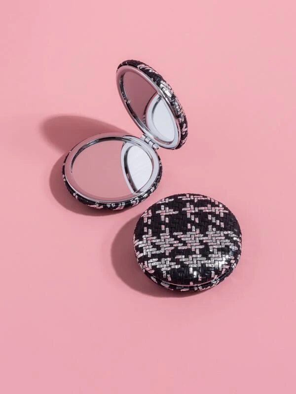 กระจกพับได้ ลาย ฮาวด์สทูธ 1 ชิ้น  k-16