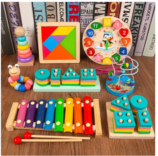 N90-เกมสมอง ของเล่นเสริมพัฒนาการ ขวบเปียโนเคาะไม้ ของเล่นดนตรีเพื่อการศึกษาของทารก เดือนเด็ก เครื่องดนตรีระนาดอายุครึ่งปี