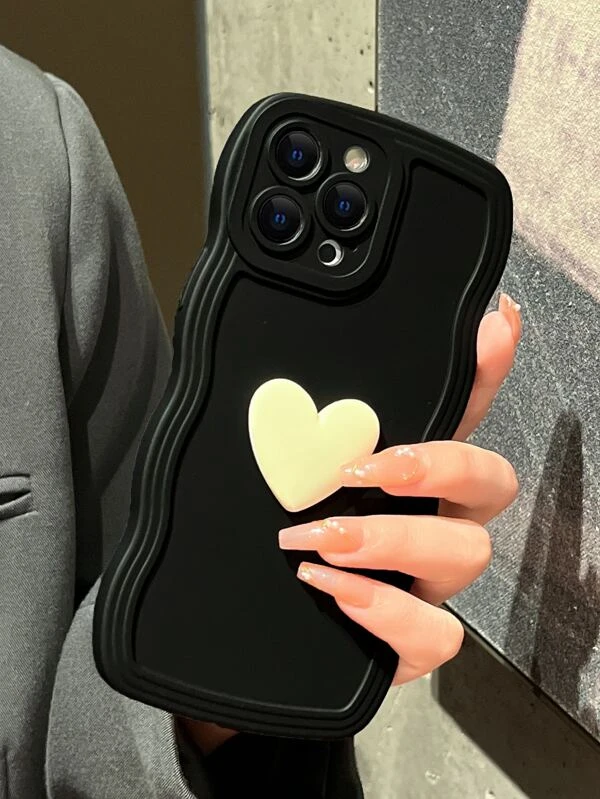 เคส โทรศัพท์ ตกแต่ง หัวใจ 3D c-39