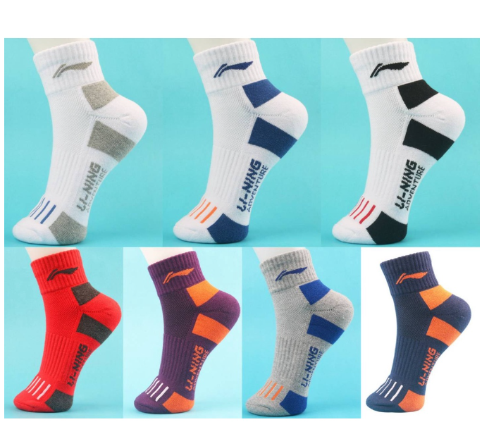 ก38#ถุงเท้ากีฬา แบดมินตัน เทนนิส ยี่ห้อ Lining หนานุ่ม