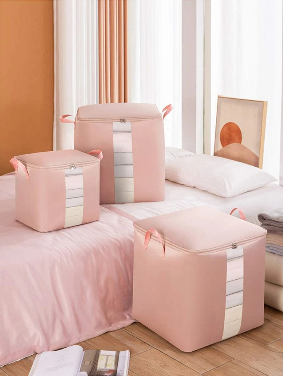 กระเป๋าเก็บเสื้อผ้า สีพื้น 1 ชิ้น gg-86