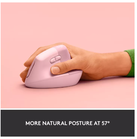 PD111-Logitech Lift Vertical Ergonomic Wireless Mouse Bluetooth (เมาส์ไร้สายเสียงเงียบเชื่อมต่อบลูทูธ รูปทรงแนวตั้ง ลดอาการปวดข้อมือ ขนาดพกพา ใช้ได้ทั้ง MAC และ Window)