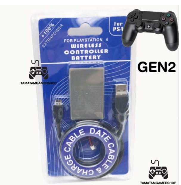 RE96-แบตเปลี่ยนจอยPS4 Gen2 แบบหัวเล็ก พร้อมสายชาร์จ แบตเตอรี่จอยPS4 Li-ion Battery Pack1000mAH Dualshock4 สำหรับซ่อมจอยps4
