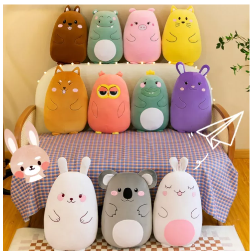 KID74-พร้อมส่ง ตุ๊กตานุ่มนิ่ม ตุ๊กตาไดโนเสาร์ ของขวัญสำหรับเด็ก ตุ๊กตาหมอนข้าง ตุ๊กตาหมู