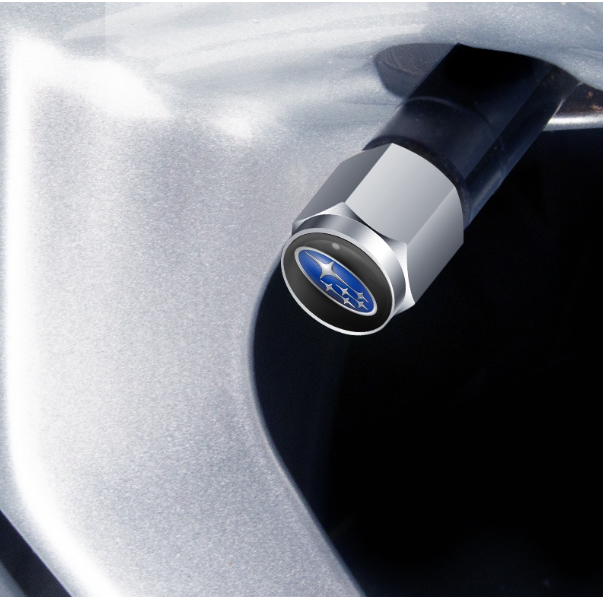 GX181-ฝาครอบวาล์วยางรถยนต์ แบบโลหะ ทรงหกเหลี่ยม สําหรับ Subaru จํานวน 4 ชิ้น ต่อชุด