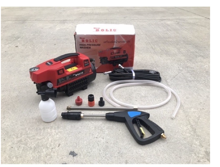 M-04 เครื่องฉีดน้ำแรงดันสูง 3 ระบบ NEW BOLID รุ่นใหม่ 300 บาร์ รุ่นแถม ก้านต่อความยาว + กระปุกโฟม