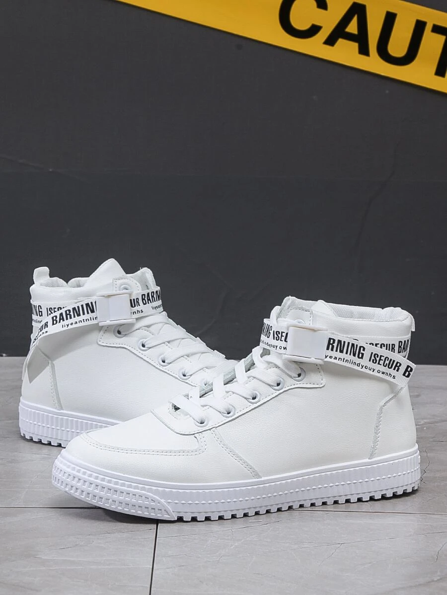 ผู้ชาย รองเท้าสเก็ต ป้ายตัวอักษร ผูกเชือกด้านหน้า ไฮท็อป z39-47 m-9