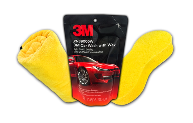AC145-3M น้ำยาล้างรถ ฟองน้ำ ผ้าไมโครไฟเบอร์ น้ำยาล้างรถผสมแว็กซ์ ฟองน้ำล้างรถ ฟองน้ำทำความสะอาด ฟองน้ำเช็ดรถ แชมพูล้างรถ