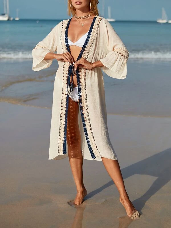 กิโมโน ผูกโบว์หน้า แขนเย็บรอยจีบ mm-56