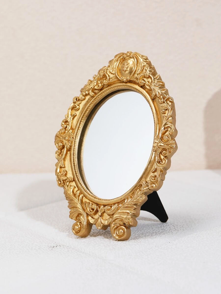 กระจก ลายสโคล์ ทรงวงรี  k-73