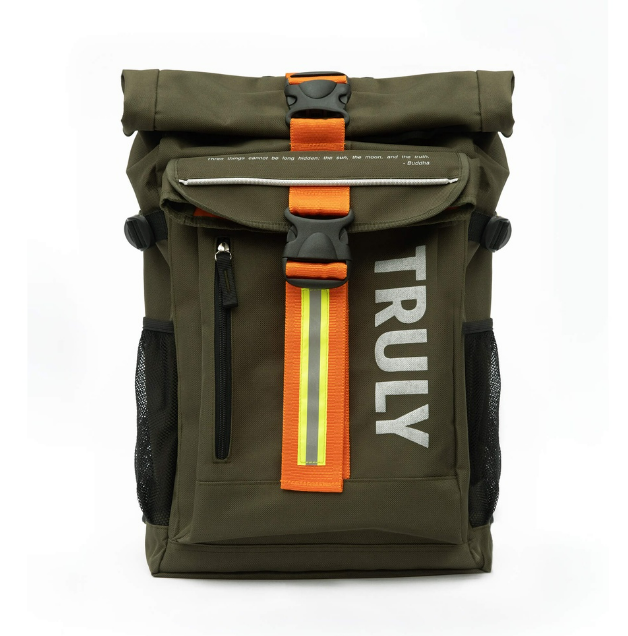 (ป#014) กระเป๋าเป้ BACKPACK TRULY REFLECTIVE BAG แบกสีเขียว รุ่นใหม่