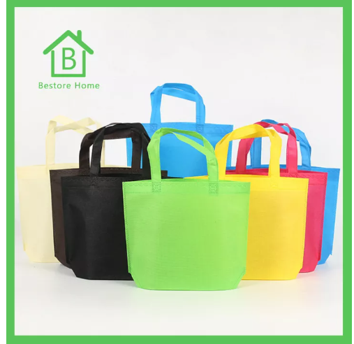 UTI98-BestoreHome ?ถุงผ้า ถุงผ้าราคาถูก ถุงผ้าสปันบอนด์ ถุงผ้าสีผืนไม่มีลาย ขนาด 32.7*5.5*25.7 ซม.