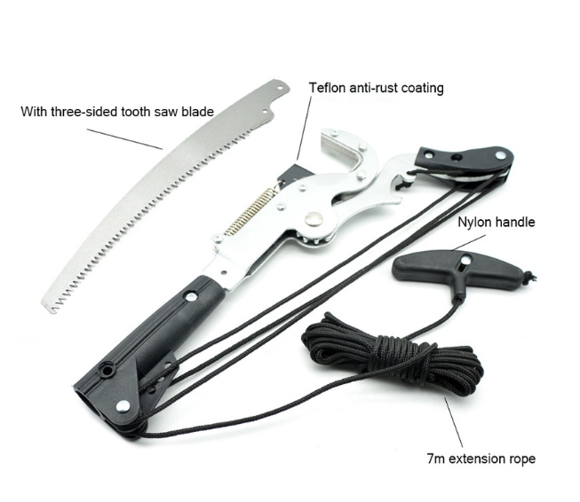 TH215-กันไกรตัดกิ่ง กรรไกรตัดกิ่งไม้ใหญ่ เครื่องบดกิ่งไม้ กรรไกรตัดต้นไม้ กรรไกรตัดกิ่ง พร้อม ด้ามไสลด์ได้ยาว 5. ใบ SK5