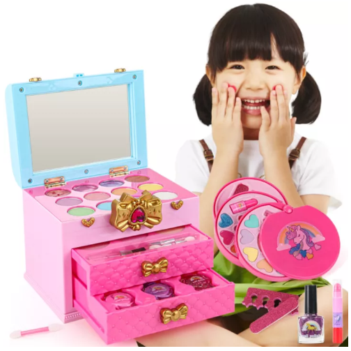 N99-เครื่องสำอาง Cosmetic ชุดแต่งหน้าเด็ก ชุดลิปสติก อายชาโดว์ บรัชออน น้ำยาทาเล็บ โต๊ะแต่งหน้า กล่องลิ้นชัก ของเล่นเด็ก