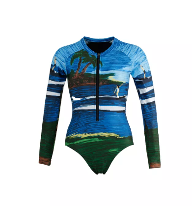 VA31-SURF VACATION COLLECTION V ACTIVEWEAR X ANDAMAN BODYSUIT ชุดว่ายน้ำแขนยาวซิบหน้า มีฟองน้ำในตัวผ้าหนา กัน UV UPF 50+ ซับในทั้งตัว