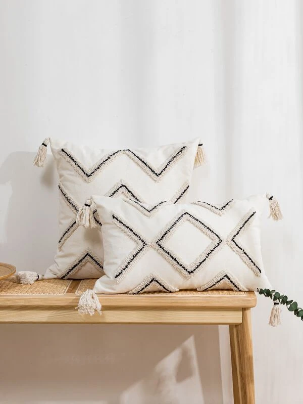 หมอนอิง ไม่มีฟิลเลอร์ ประดับพู่ ตกแต่ง พู่ 1 ชิ้น a-64