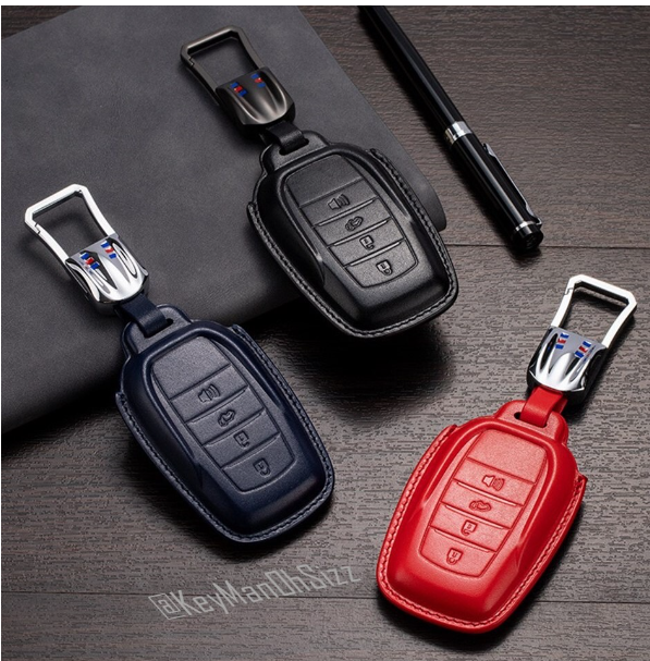 K23-เคสรีโมทรถยนต์ Toyota Fortuner Legender 2021 แบบ 4 ปุ่ม งานหนังวัวแท้ พรีเมี่ยมเกรด ทำให้รีโมทย์ดูใหม่ตลอดเวลา