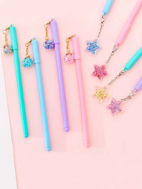 ปากกาเจล ดาว จี้ สุ่ม 2 ชิ้น s-86