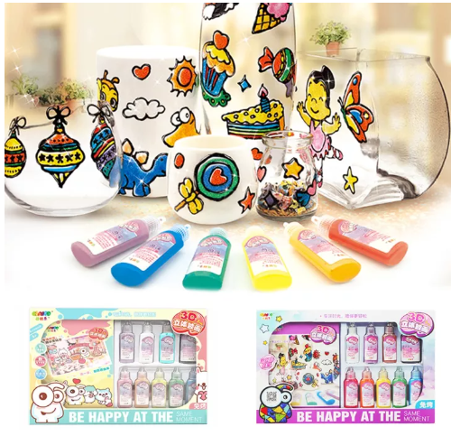 GO69-ภาพวาดกาว 3 มิติ ชุดกล่องใหญ่ Sticky Art ชุดทำสติกเกอร์ ติของเล่นแนววิทยาศาสตร์ DIY