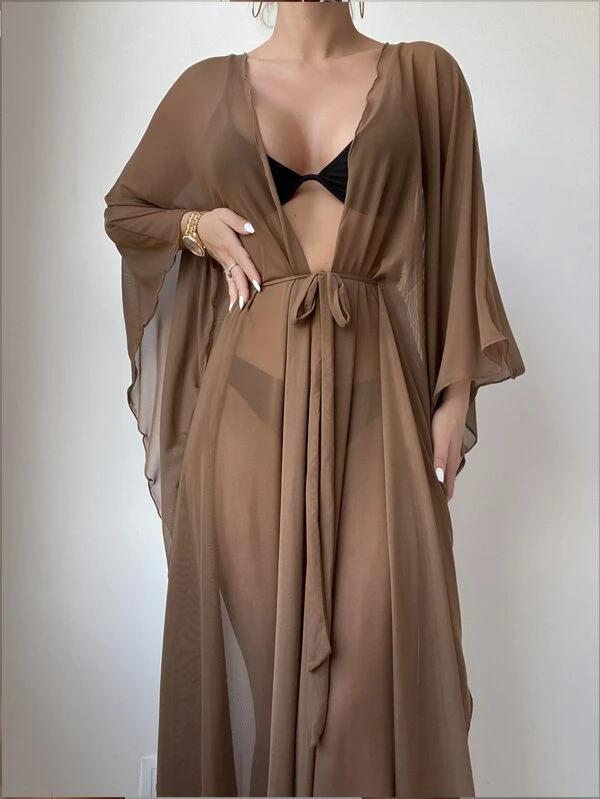 กิโมโน ขอบหยัก แต่งเข็มขัด  mm-157