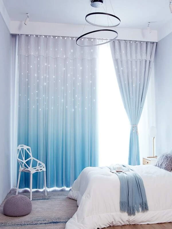 ผ้าม่าน 1 ชิ้น สีออมแบร์ ตัดแสง  ผ172