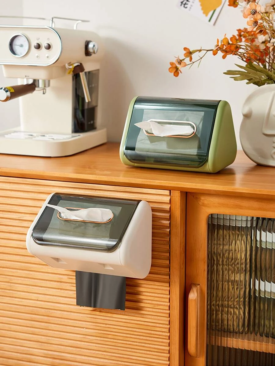 กล่องใส่ทิชชู่ 1 ชิ้น ติดผนัง หลากสี  nn-116