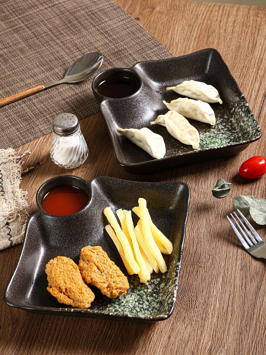 จาน 2 กริด 1 ชิ้น  ff-18