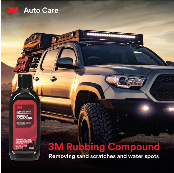 GX249-3M PN03900 Rubbing Compound น้ำยาขัดหยาบ สำหรับลบรอยขีดข่วน + 3M PN39044 น้ำยาลบรอยขนแมว เพิ่มความเงา