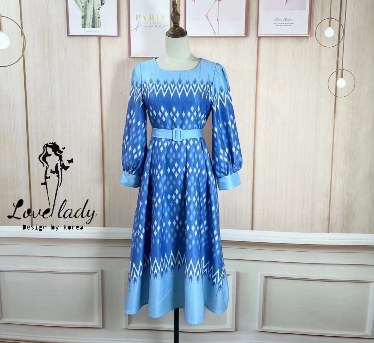 ? เดรสลายไทยพิมพ์ลายสวยๆๆทรงสวย 061