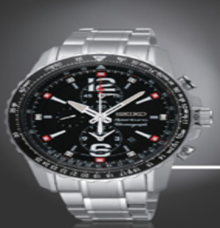 S43-SEIKO Sportura Gents Alarm Chronograph Men's Watch รุ่น SNAE95P1