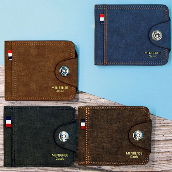 TOP30-กระเป๋าสตางค์ผู้ชาย Men Bense กระเป๋าสตางค์สั้น กระเป๋าเงินชาย MPQ10