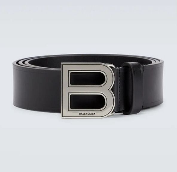 (ข#005) ผู้ชาย Balenciaga อุปกรณ์เสริม เข็มขัด เข็มขัดหนัง 100%