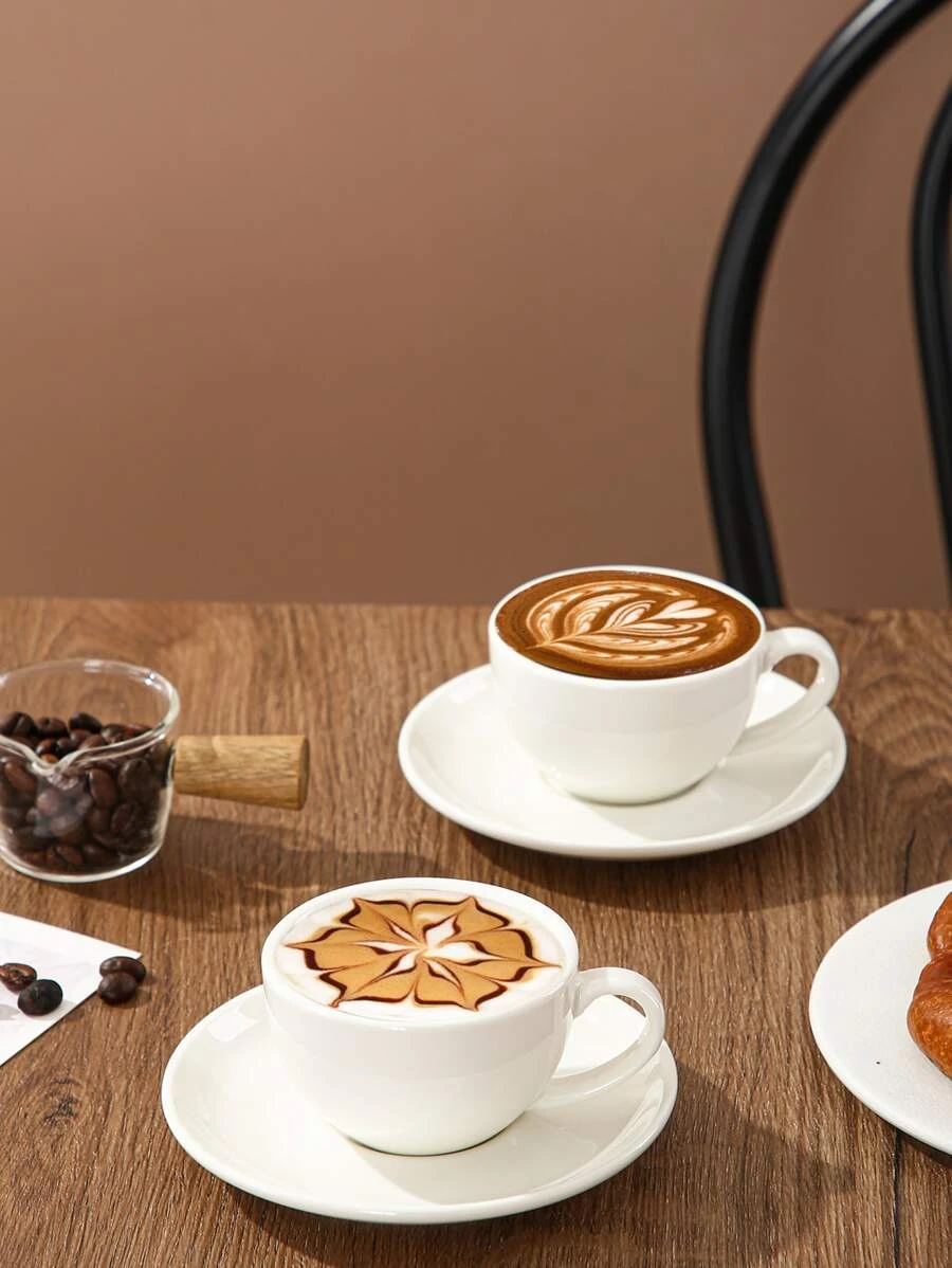 1 ชิ้น ถ้วยกาแฟ สีพื้น & 1 ชิ้น จาน  oo-111