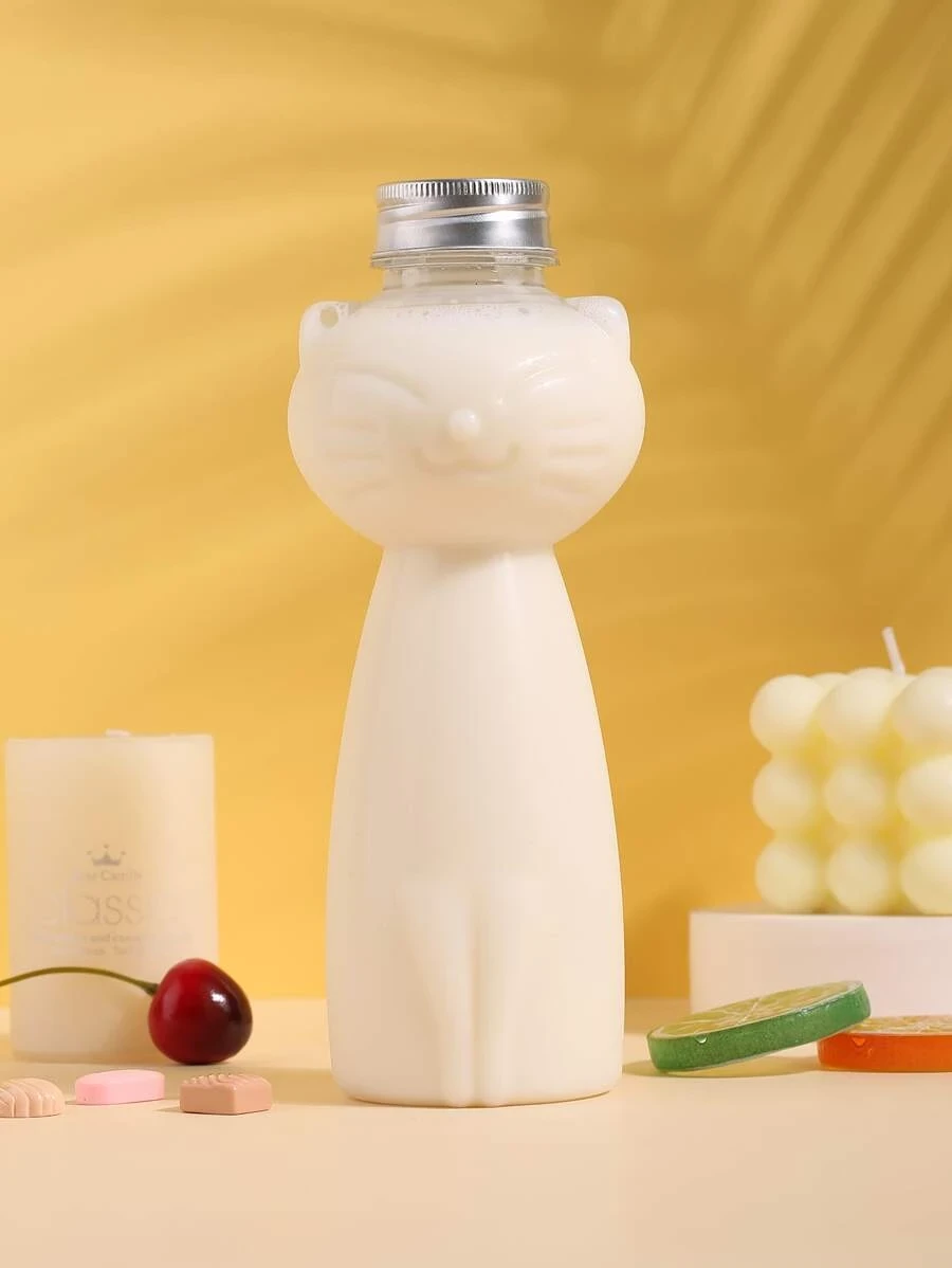 ขวดน้ำกีฬา พลาสติก น้ำ การ์ตูน น่ารัก การออกแบบ แมว สำหรับ กลางแจ้ง 1 ชิ้น  oo-207