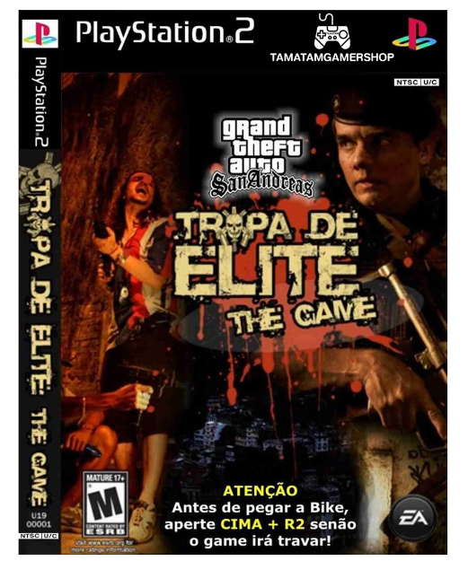 TM14-แผ่นเกมส์PS2 GTA Tropa de Elite mod SAN PS2 เกมเพล2 แผ่นplay2 Grand Theft Auto ps2