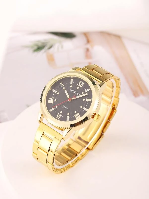 ผู้ชาย นาฬิกาควอทซ์ ตัวชี้ แบบกลม มินิมอล  น-0118