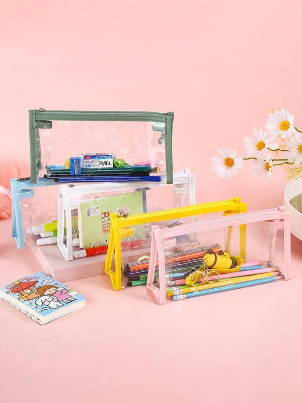 กล่องดินสอ โปร่งใส 1 ชิ้น  g-24