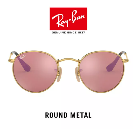 (ว#035) Ray-Ban Round Metal - RB3447N 001/Z2 แว่นตากันแดด rayban