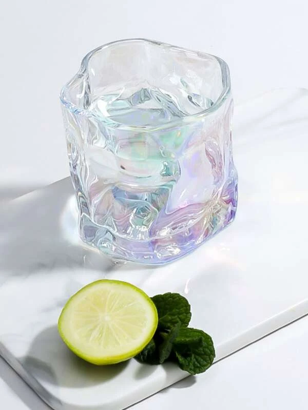 ถ้วยเครื่องดื่ม กระจก สร้างสรรค์ โฮโลกราฟิก การออกแบบที่ผิดปกติ สำหรับ เครื่องใช้บนโต๊ะอาหาร โต๊ะ 1 ชิ้น  oo-24