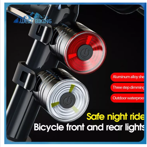 DK47-ไฟท้ายจักรยานอลูมิเนียมอัลลอย,ไฟเตือนไฟกลางคืนไฟหน้า LED จักรยานเสือภูเขา Tail