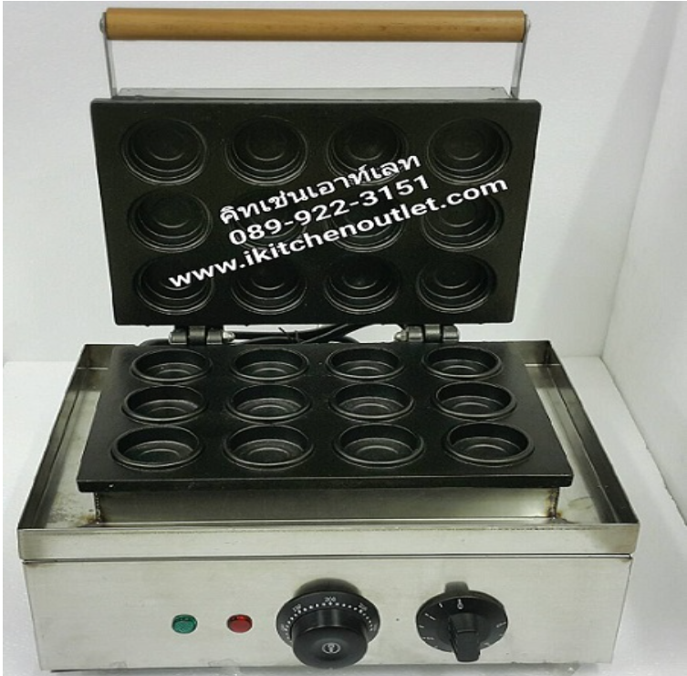 DEE75-เตาขนมโดรายากิ ขนมไส้ถั่วแดง ใช้ไฟฟ้า หน้าเตาเทฟลอน 12 หลุม