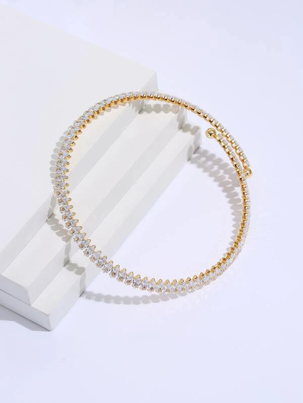 โชคเกอร์ เพชรคิวบิกเซอร์โคเนีย ตกแต่ง  kk-254